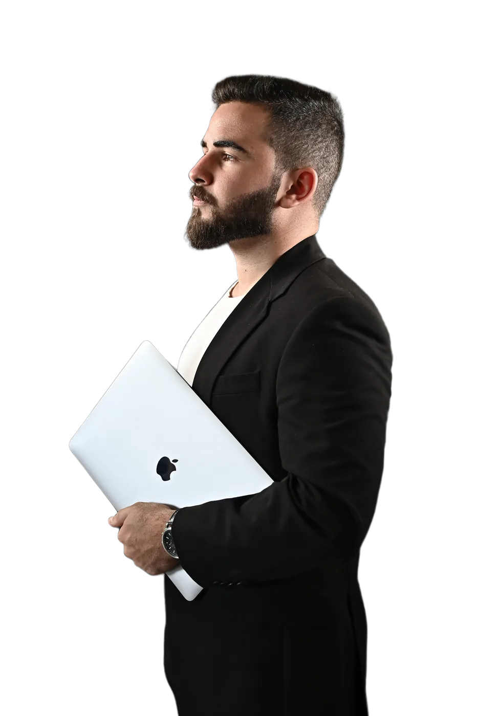 Thierry Rizzo com o notebook